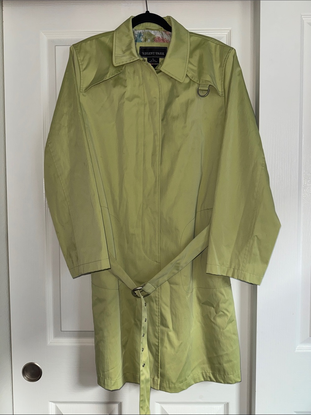 Regent Park Lime Green Trench Coat